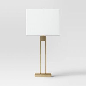 Threshold - Window Pane Table Lamp with USB Brass - Threshold Brass